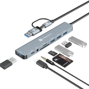 CYBRINOTECH Portronics Mport 8 Plus Dual Hub
